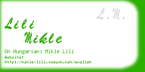 lili mikle business card